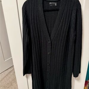 Women's Black Sweater Cardigan dress